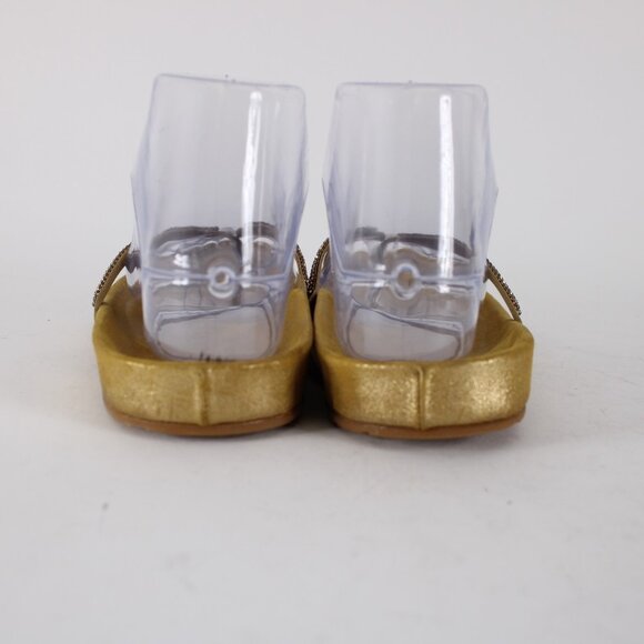 Pedro Garcia Sandals Sz 35 Gold Lurex Burnished Gold Rhinestones Sissi Sandals - Picture 4 of 12